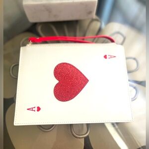Kate Spade ace of hearts wristlet
